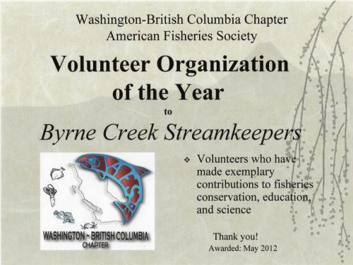 AFS volunteer certificate