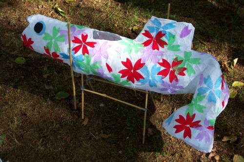 Flower-design fish lantern
